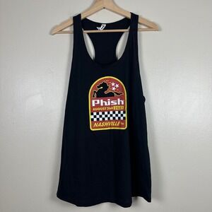 Phish‎ Women's XXL Tank Top Black Nashville 2021 Tour Graphic Racerback NWOT